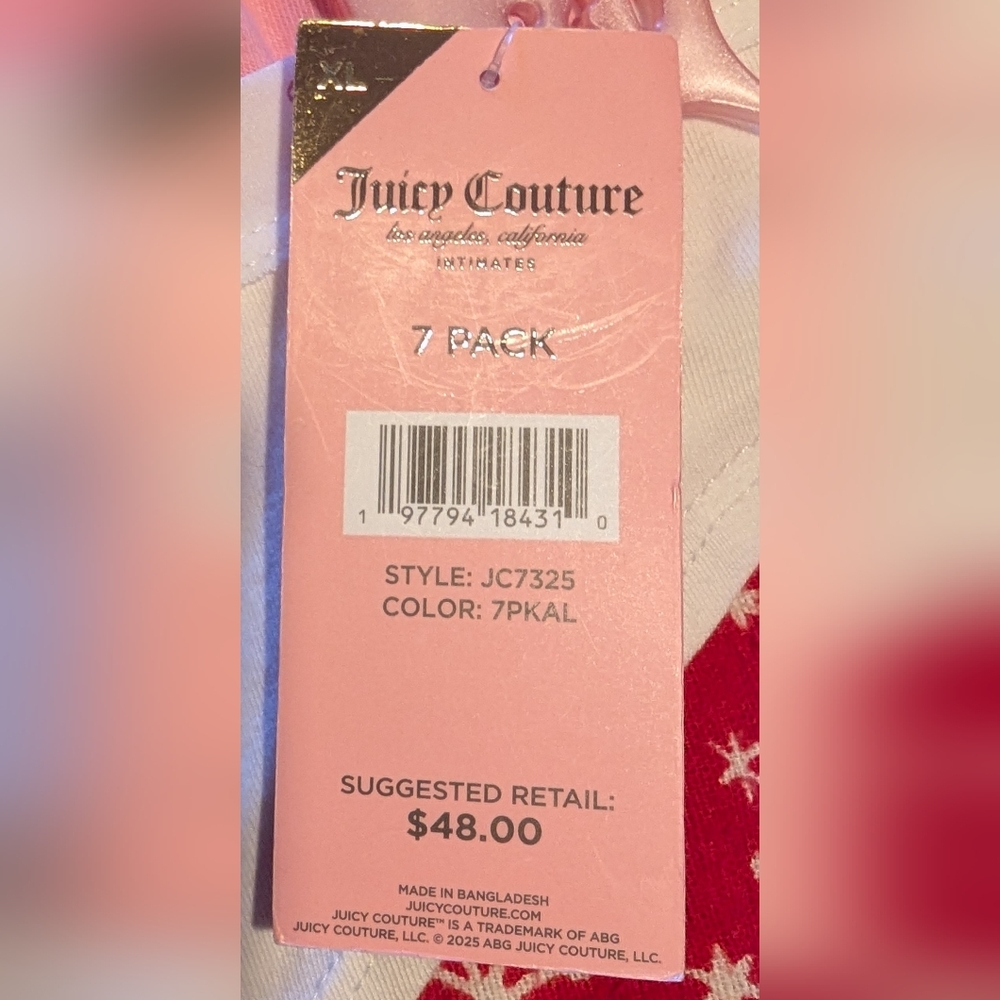 Juicy Couture Bundle of Panties/Underwear, Size XL - Picture 3 of 6